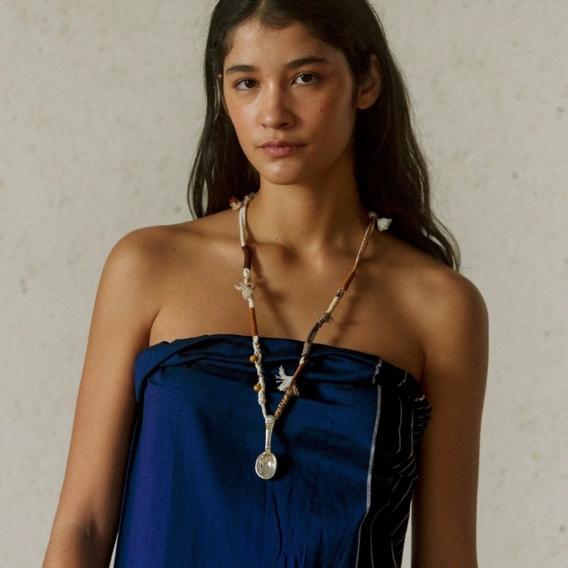 王鹤棣同款 编绳勺子项链2024新款小众设计个性独特设计感毛衣链详情2