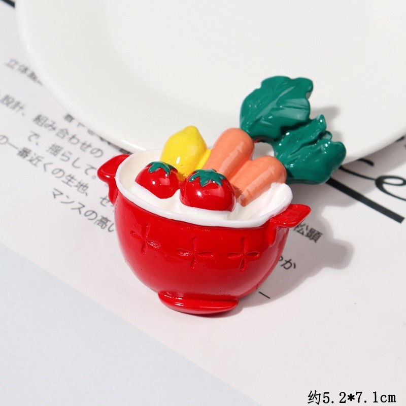 Ins-style cute food toys: carrot bread slices, pumpkin soup, fridge magnets, magnetic stickers, creative 3D personalized food toys pic 7
