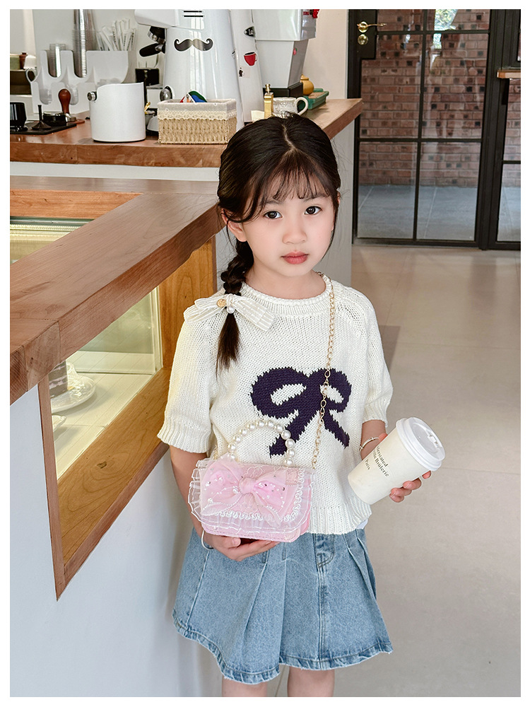 儿童配饰包新款洋气小众设计珍珠单肩斜挎包小女孩幼儿园链条手提详情23