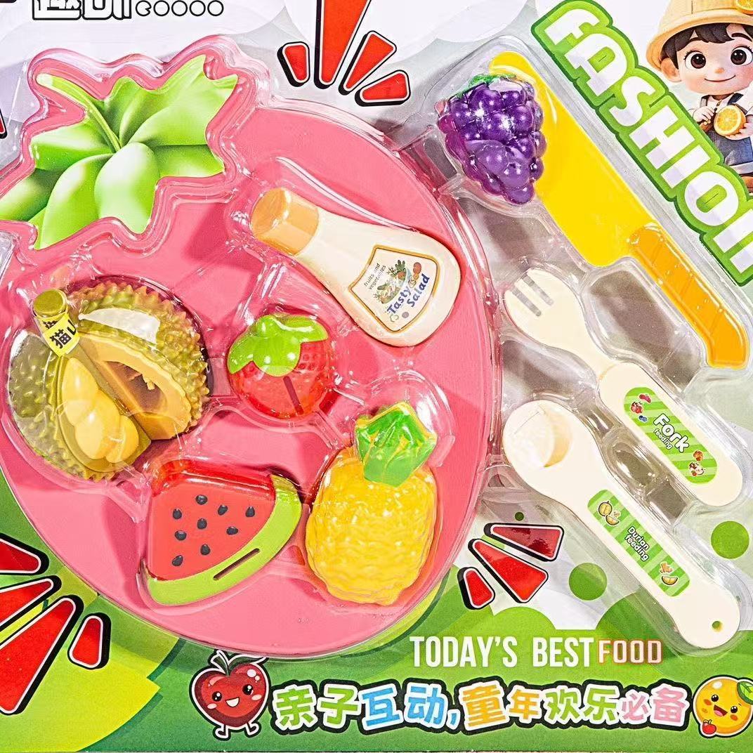 New best-selling feeding fruit platter, Cat Mountain King Durian diy fruit cutting fun toys, children play house to relieve boredom pic 7