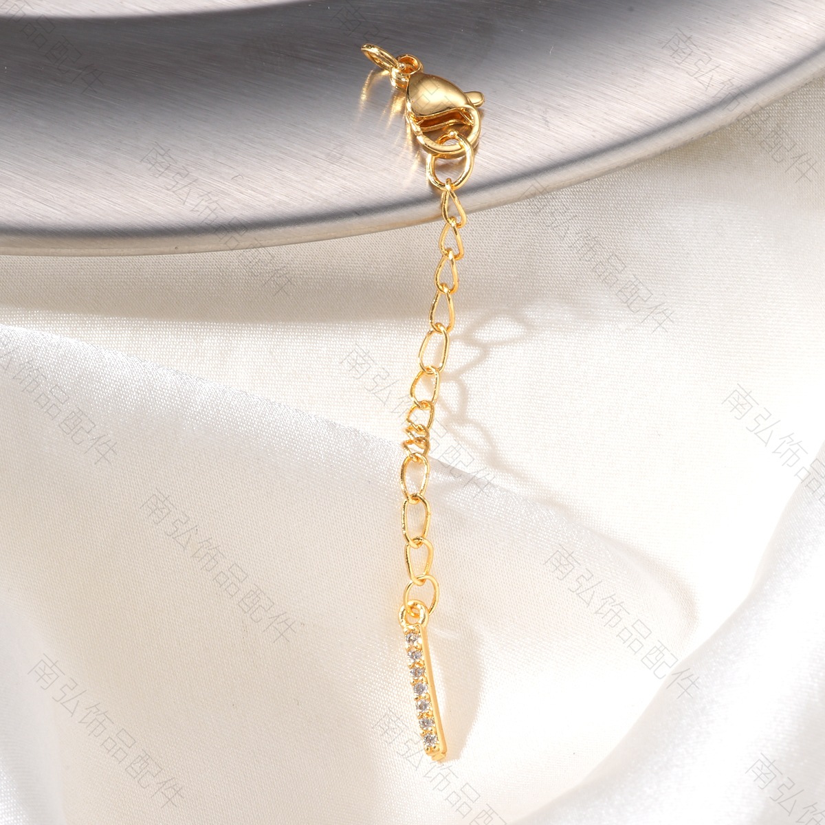 18k color-preserving copper gold-plated pearl necklace, extension chain spring buckle, high-end lobster buckle, DIY handmade jewelry accessory pic 15