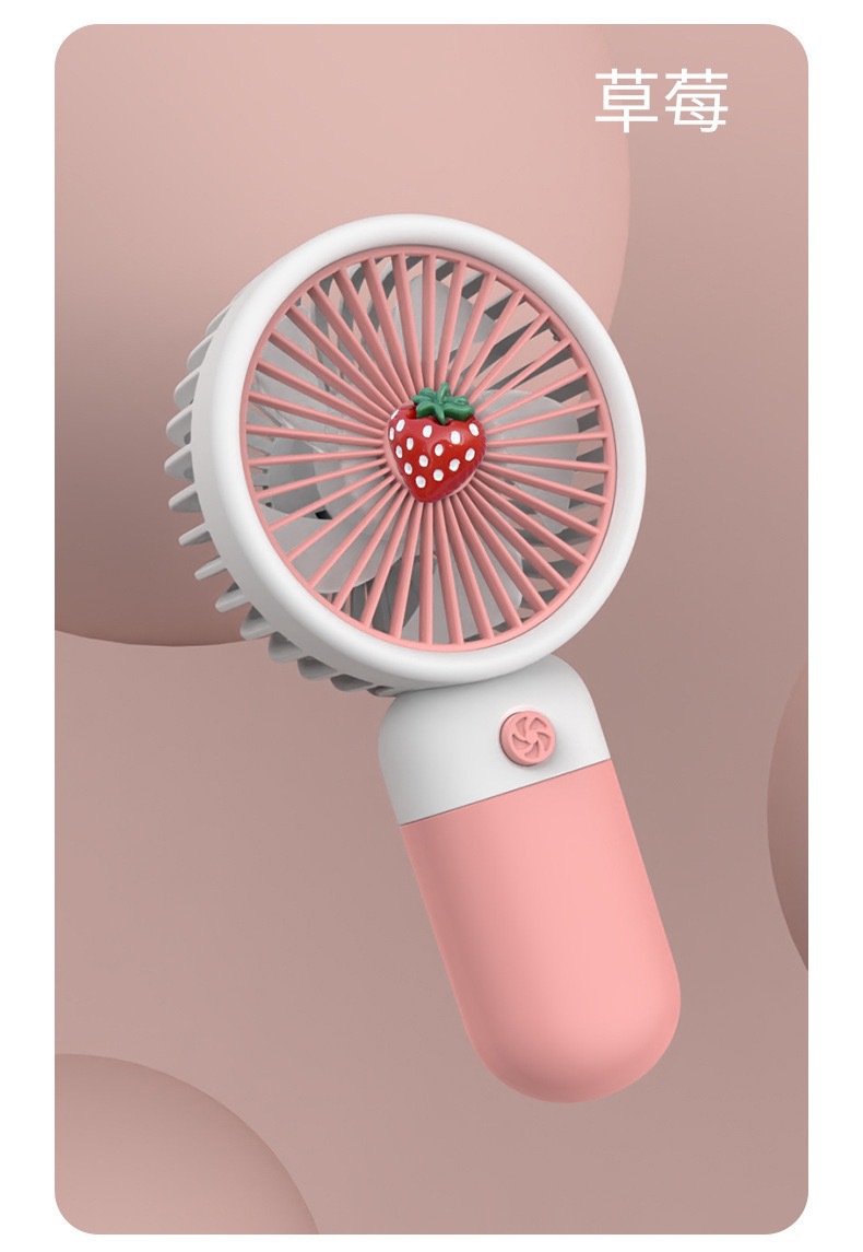便携手持小风扇可爱撞色带手机支架学生礼品桌面 usb充电扇厂代发详情9
