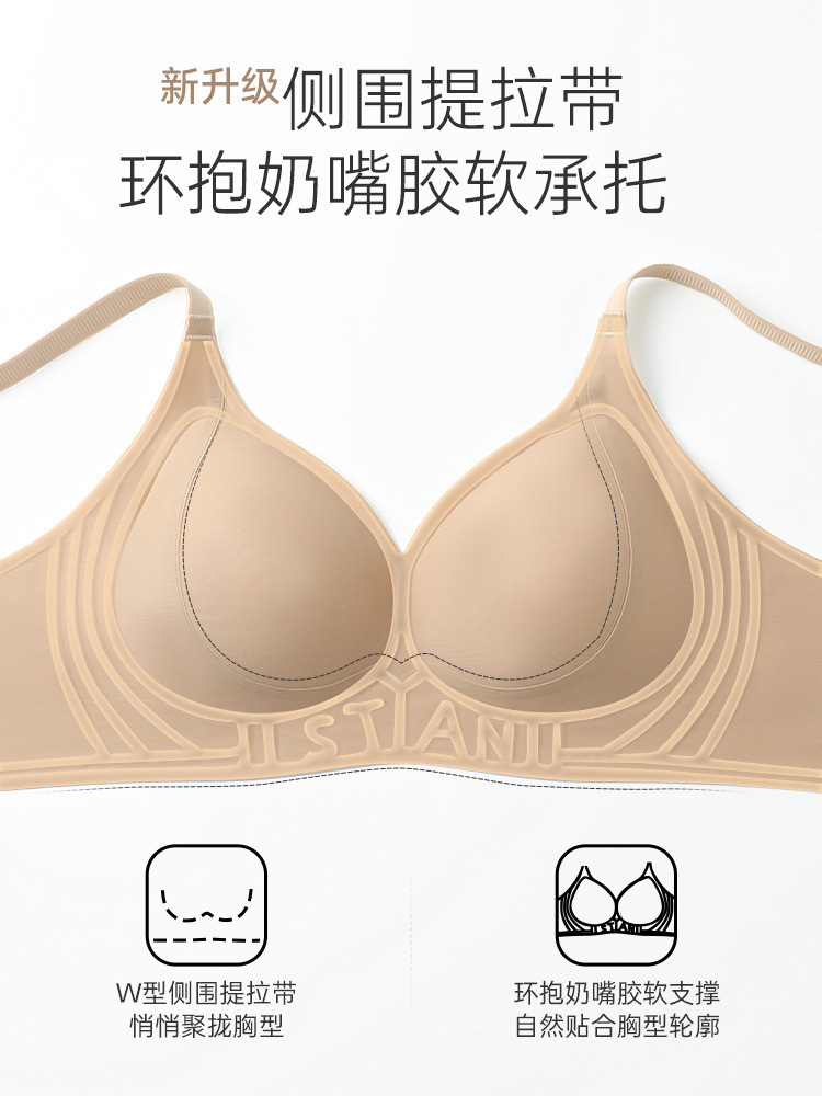 裸感普拉提无痕内衣女士软支撑小胸聚拢显大侧收副乳防下垂服装模特展示道具详情4