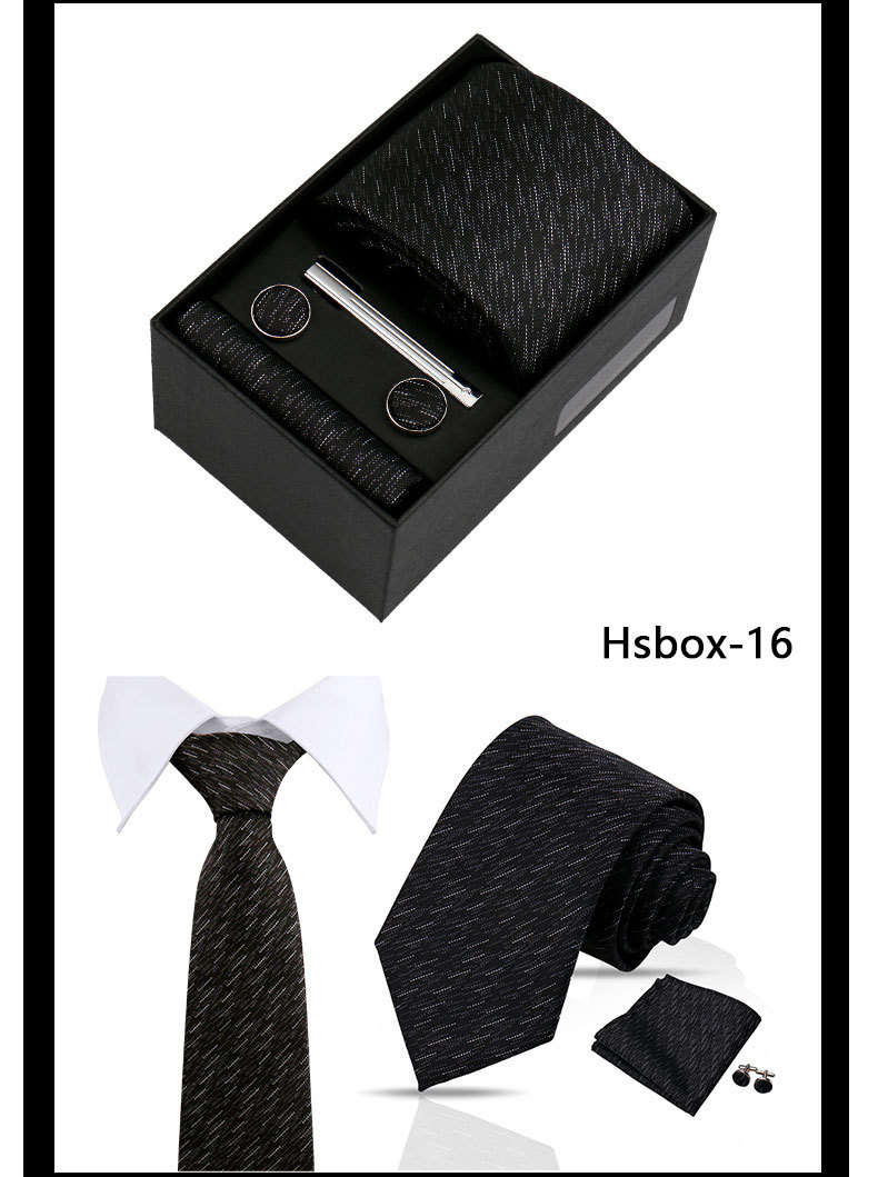 男士商务佩斯利领带口袋巾礼盒套装结婚礼服红色7.5cm手工打结领带配饰详情18