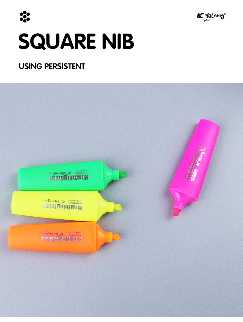 Yalong Cross-border brand cute promotional gift: 12-color hybrid highlighter notebook pen pic 4