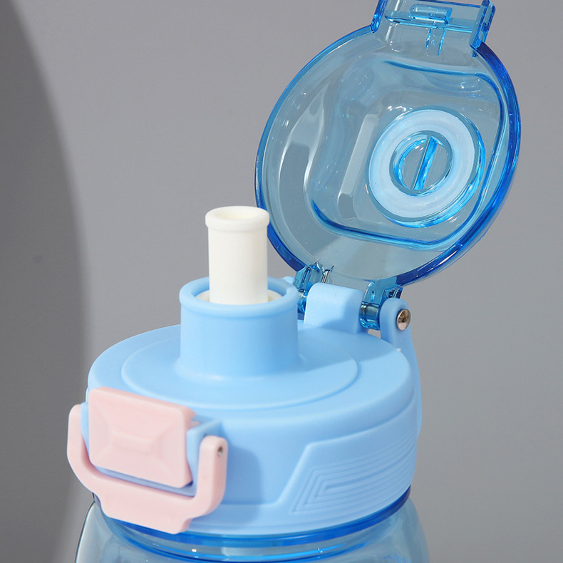 新款马卡龙色运动水杯大容量运动水壶便携女学生防摔塑料杯子吸管详情11