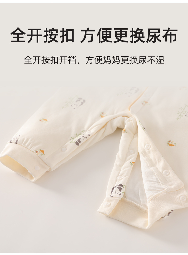 婴儿衣服宝宝秋冬款40克夹棉新生儿a类连体衣婴幼儿薄棉爬服保暖详情6
