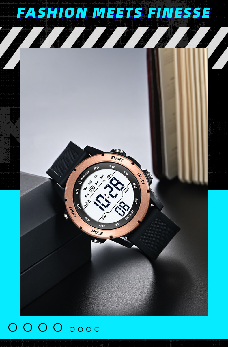 Mingrui genuine electronic watch, student waterproof new wristwatch, features, foreign trade luminous multi-functional sports watch consignment pic 15