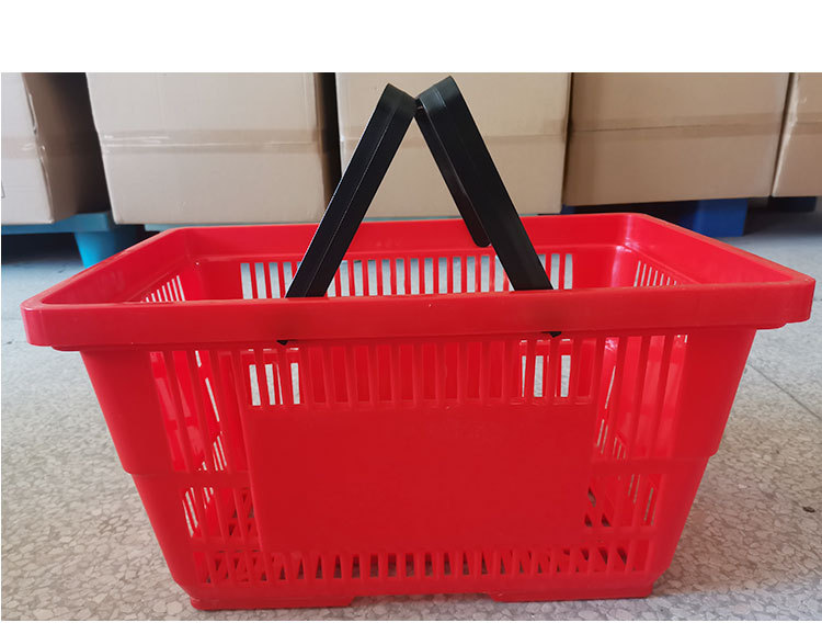 Supermarket plastic hot-selling shopping baskets, plastic leisure shopping baskets, store supermarket hand-held shopping baskets, direct sales pic 11