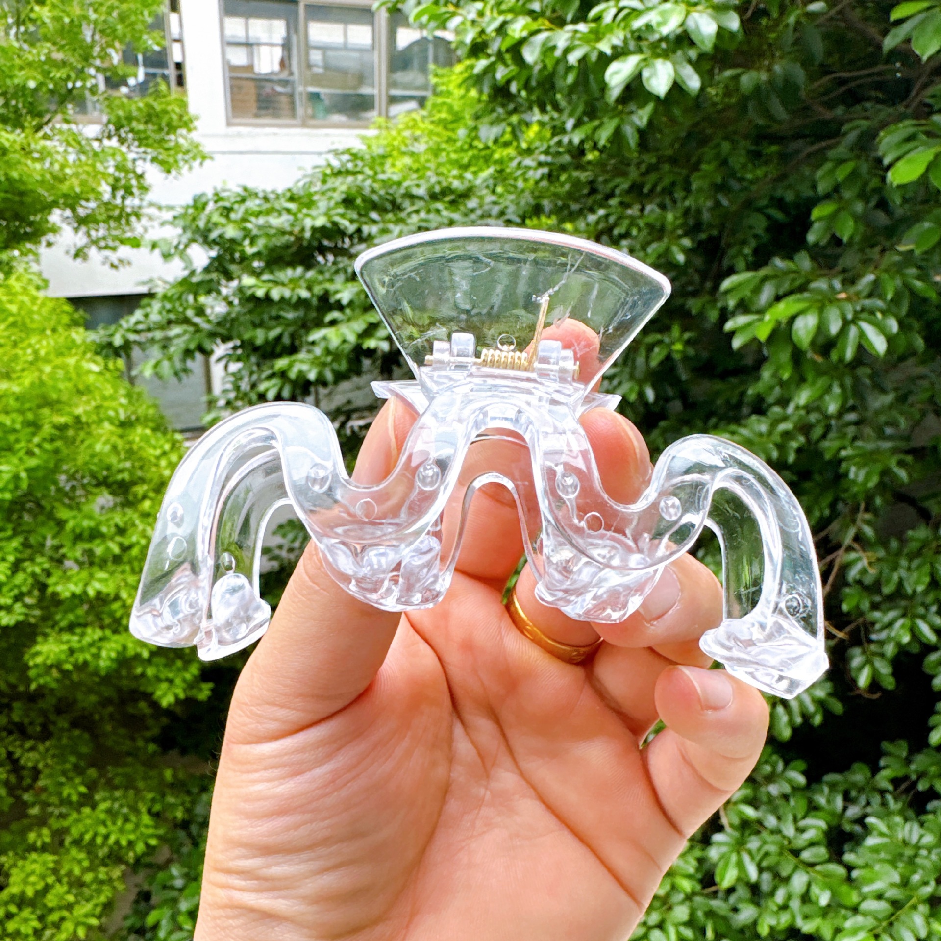 Wholesale of new transparent gripper, back head hair clip, handcrafted shark clip, diy gripper, rough bottom clip pic 5