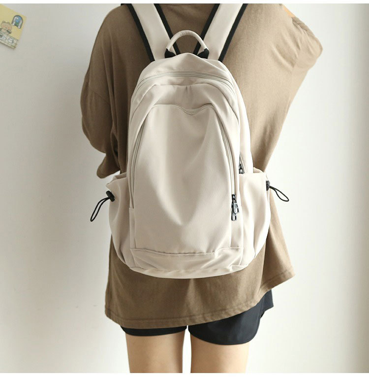 双肩包男日系百搭大容量大学生背包轻便简约初中高中生上课书包女详情2