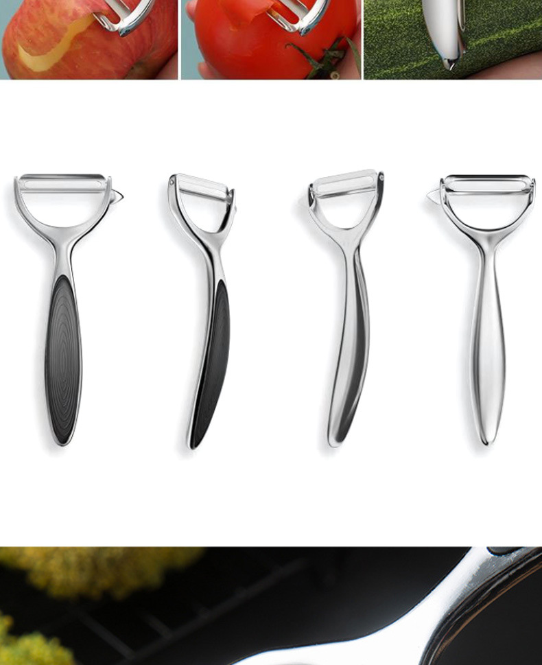 新款锌合金削皮刀瓜果刮皮刀厨房去皮器多功能刨丝削皮器双面刨子详情6