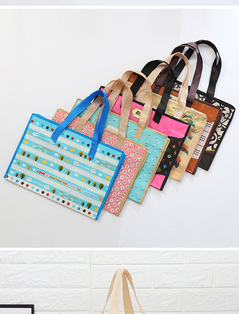 源头工厂批发手提购物袋无纺布袋收纳袋旅行行李袋衣物打包袋大容量防水承重旅游出行携带方便详情14