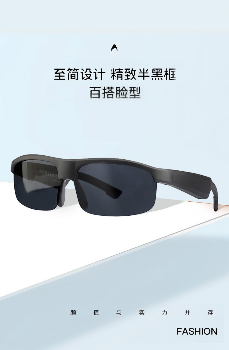 AI smart Bluetooth sunglasses, smart glasses that support voice interaction, fashionable sunglasses pic 3