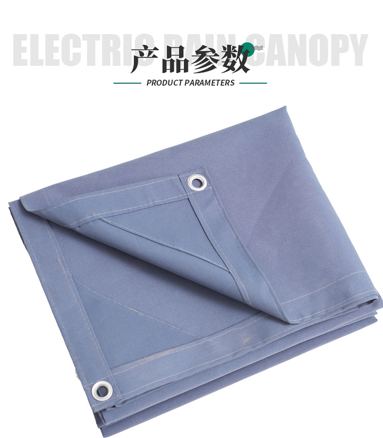 Cross-border best-selling dark grey canvas tarpaulin, flame-retardant silicone waterproof canvas, wear-resistant, sun-proof and sunshade tarpaulin pic 4