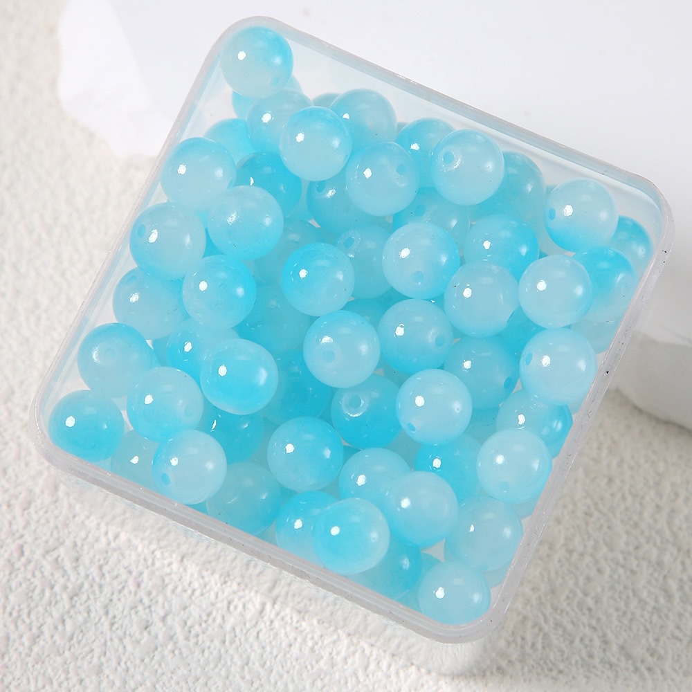 果冻色仿玉石珠子玻璃琉璃圆珠散珠手工diy发簪手链项链耳饰材料详情22