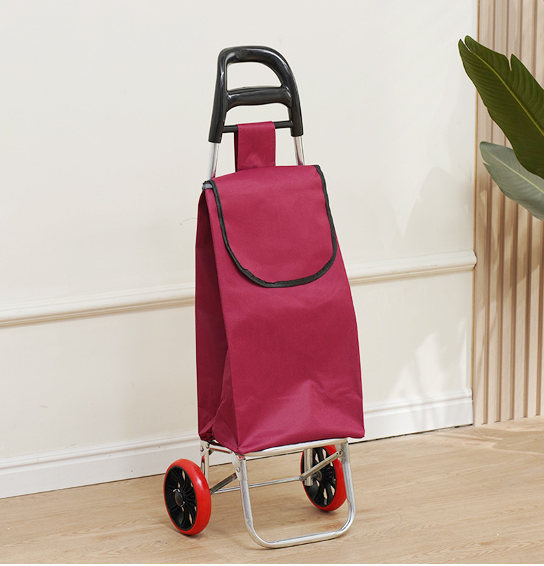 The grocery shopping trolley can climb stairs. The portable shopping cart can be printed with a logo. It is a hand-pushed trolley for the elderly to buy groceries pic 22