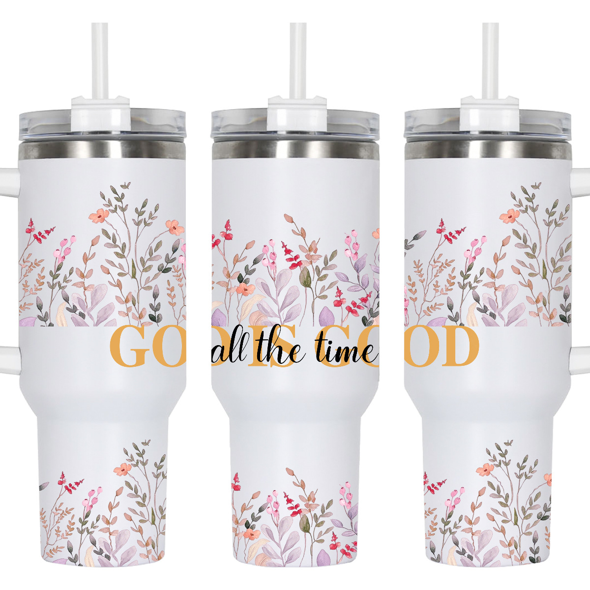 Amazon 40oz portable car insulated cup, stainless steel double-layer high appearance level cold insulation handle cup, customizable LOGO pic 5