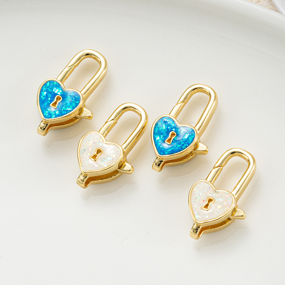 diy copper plated 18k real gold double-ring pearl string necklace clasp, jewelry, handcrafted bead necklace accessory pic 26