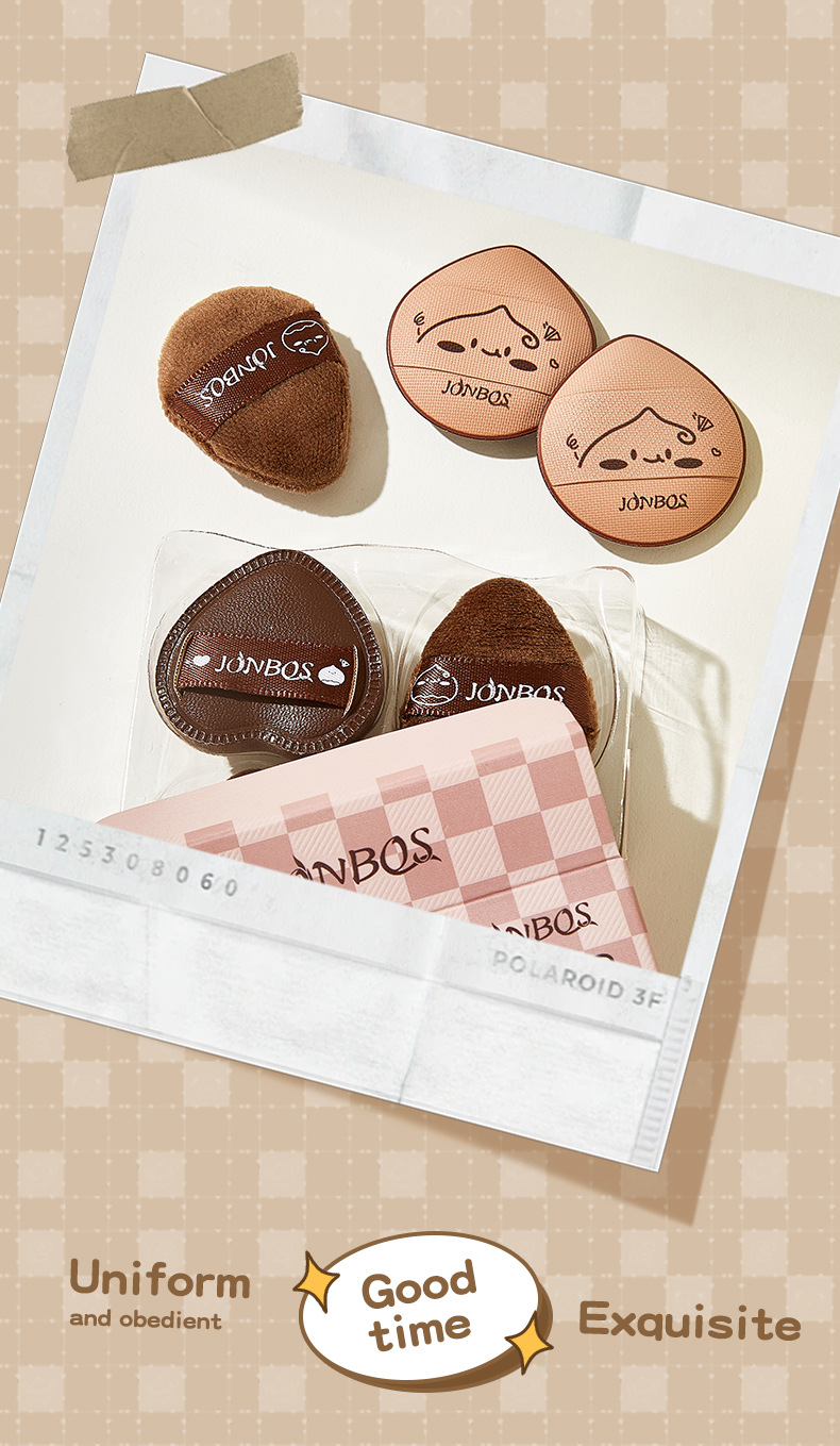 JONBOS Mini Thumb Cushion Powder Puff is a dry and wet dual-purpose, non-sucking powder, and a special makeup sponge for applying makeup and concealing concealer foundation pic 12