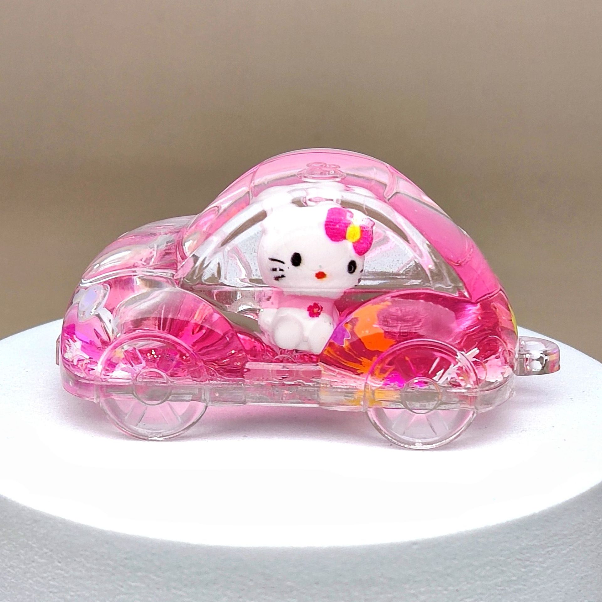 创意亚克力入油流沙瓶爆款DIY卡通猫汽车钥匙扣汽车配饰摆件饰品详情4