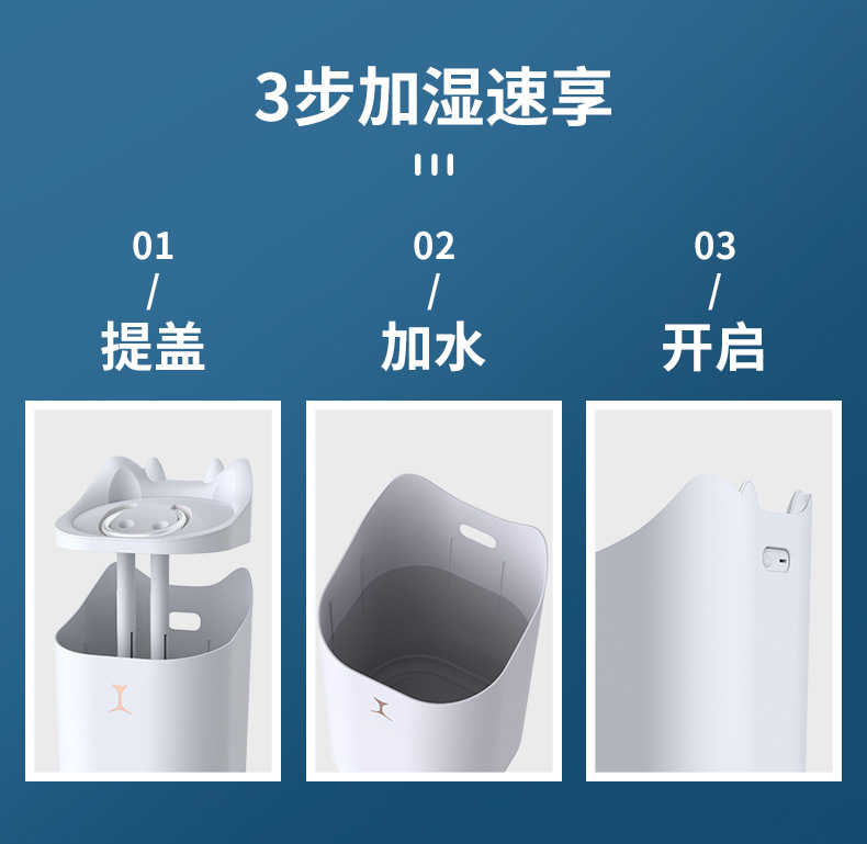 humidifier加湿器家用大雾量 空气香薰超声波桌面家 用雾化加湿器M141详情10