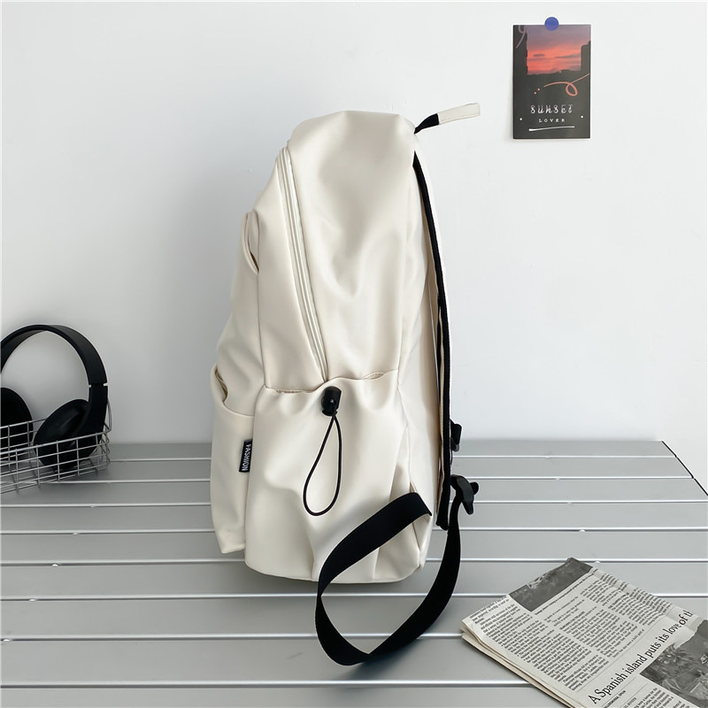 中大学生书包女潮流褶皱双肩包男批发 学院风情侣休闲耐用双肩包详情18