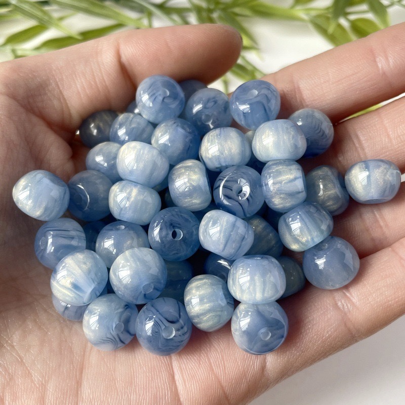 11*8 jelly-colored gilded resin apple beads, round beads, loose beads, string-beads, latched beads, diy handmade jewelry bracelet accessories pic 2