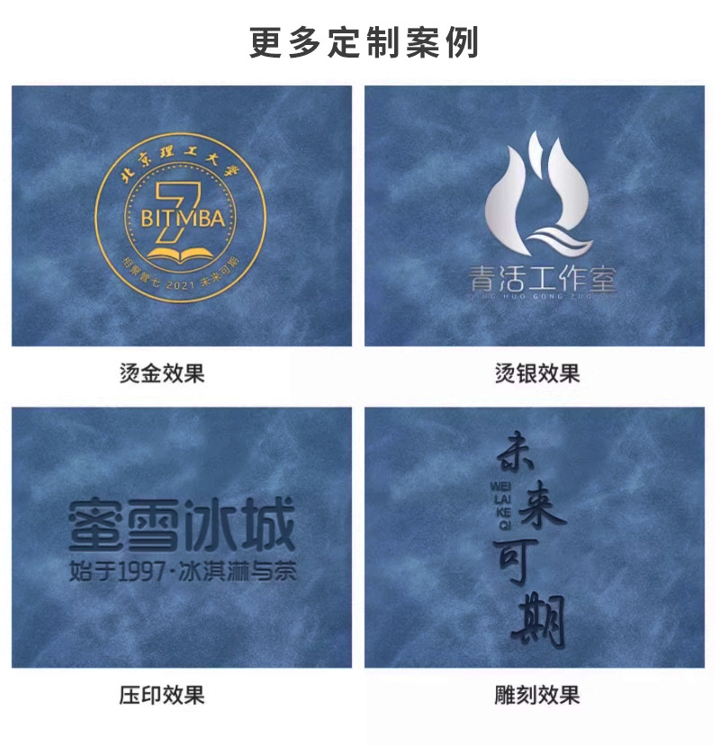 纯色笔记本礼盒套装可印logo加厚记事本商务礼品文创本子文具笔本开学季文具套装详情3
