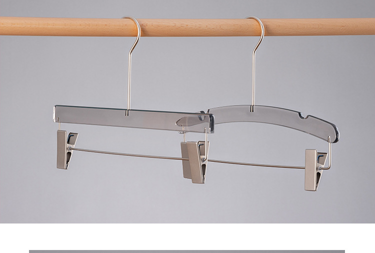 厂家直销亚克力衣架烟灰色亚克力衣架水晶衣架服装店衣架网红衣架详情15