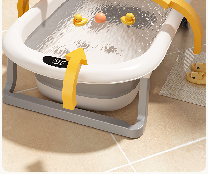 Xiaomuma baby bath tub, baby bath tub, foldable, sitting and lying, large household bath tub, one-piece delivery pic 21