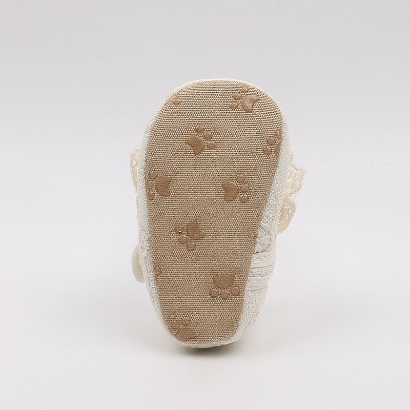 春秋婴儿宝宝蕾丝公主鞋0-1岁学步彩棉新生儿百天周岁布鞋不掉鞋详情7