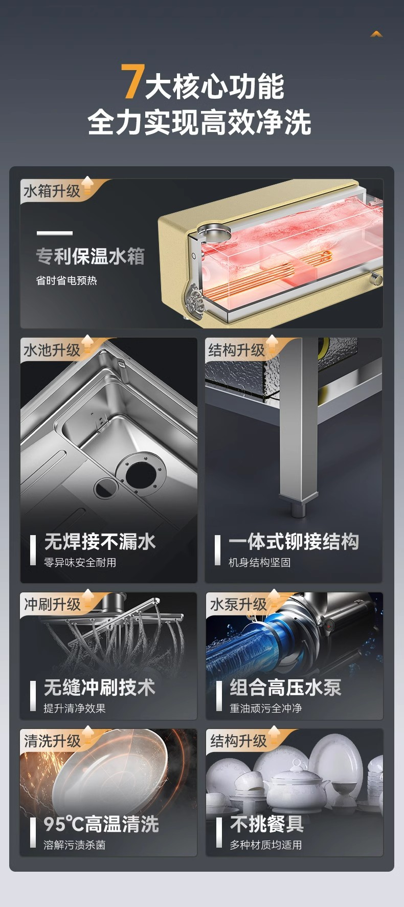 麦大厨洗碗机商用饭店食堂大型餐厅自动刷碗清洗机揭盖式系列XXA1详情9