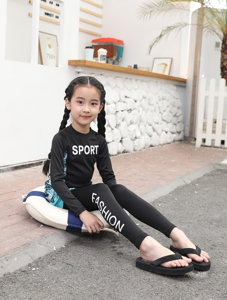 儿童泳衣男童长袖防晒速干游泳套装女童宝宝潜水服亲子冲浪服批发详情11