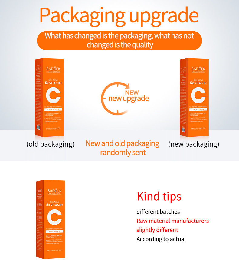 全英文SADOER五重维C提亮护肤礼盒 护肤品套盒跨境外贸批发详情3
