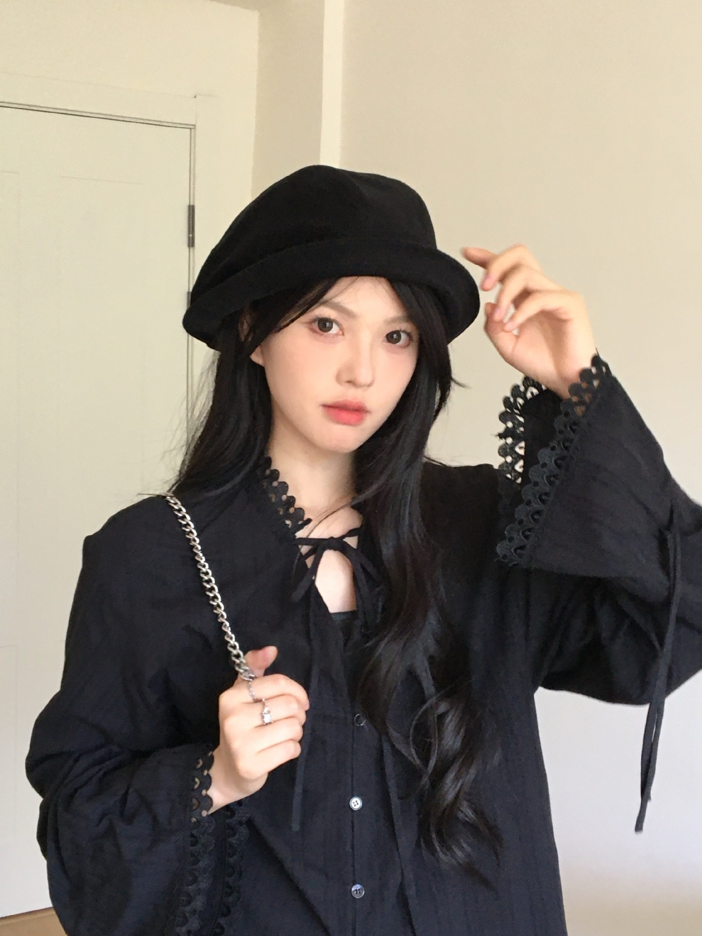 高品质灯芯绒渔夫帽子女秋冬季新款休闲百搭显脸小一帽多戴小礼帽详情16