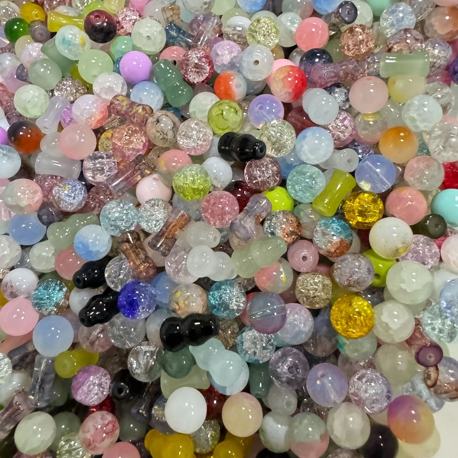 琉璃珠子散珠论斤卖 diy材料手串手链琉璃珠 发簪饰品圆珠配饰批详情4