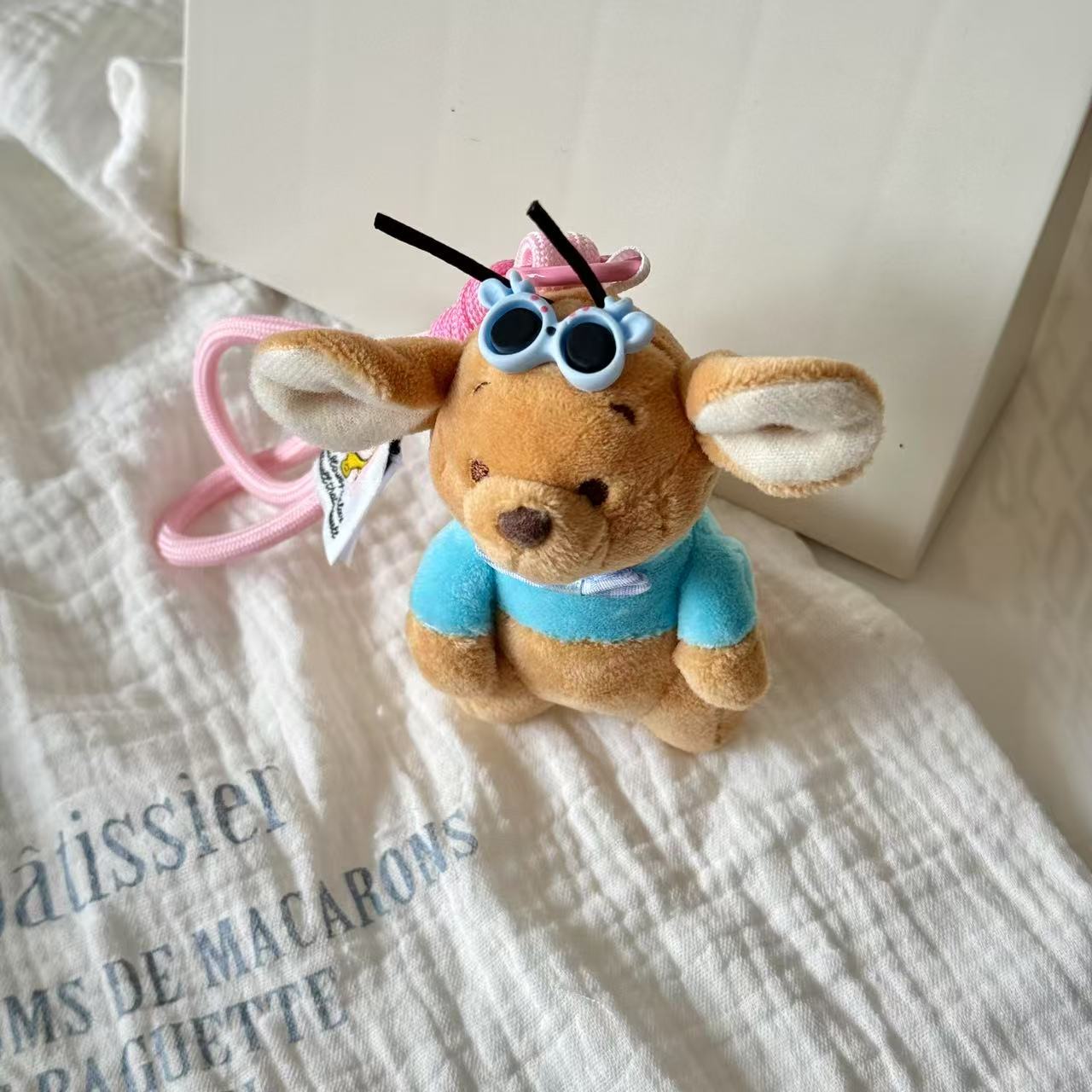 Garden Little Bean Little Kangaroo Pendant Keychain Plush Toy Gift Cartoon Cute same style Little Bean Doll Pendant pic 7