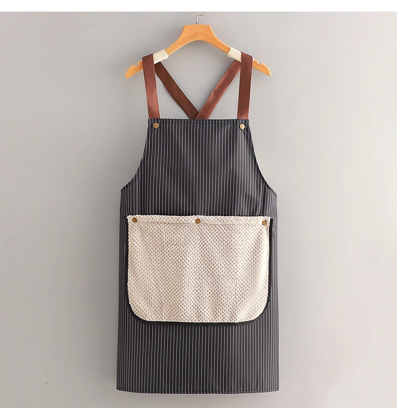 高颜值可拆卸防油擦手巾围裙防水加厚2025新款年轻高级家用厨房详情15