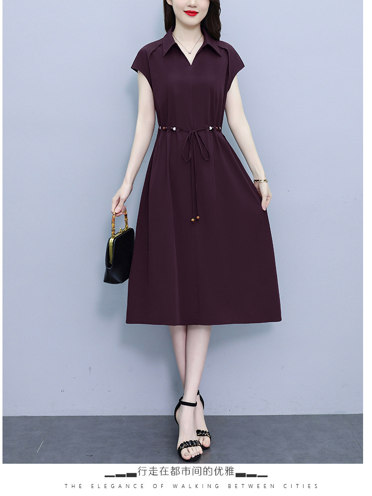 爆款高端欧版宽松法式连衣裙2025夏季新款气质收腰显瘦中长款裙子详情31