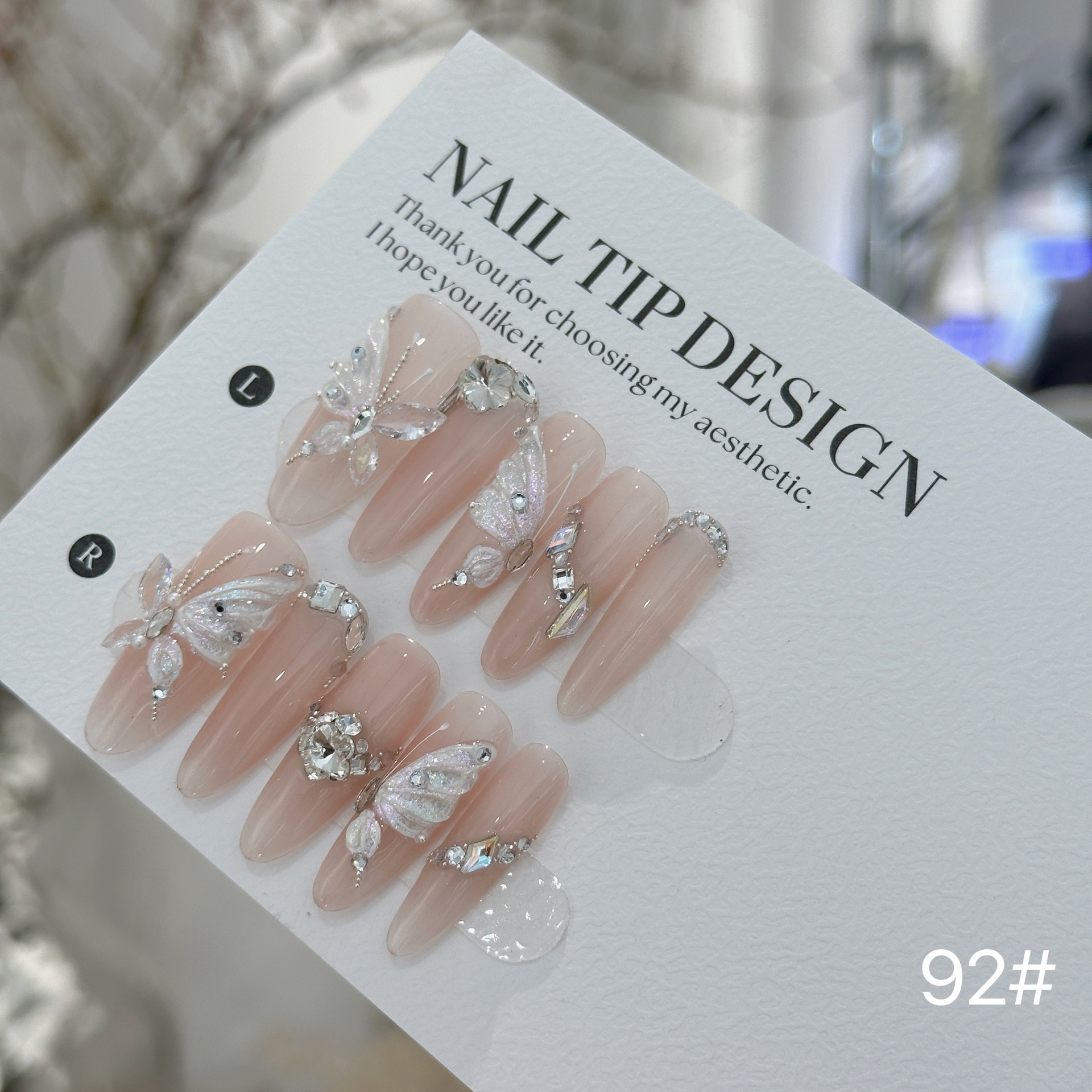 Nai Xi [Original] Pure handcrafted wearing, European and American fairy-like high-end light luxury three-dimensional relief butterfly super-bright zircon pic 13