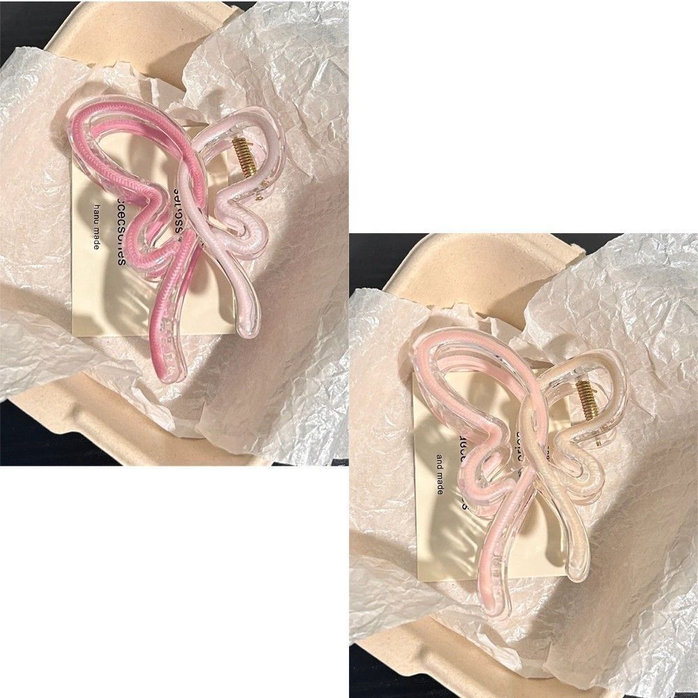 新款滴油渐变清新蝴蝶鲨鱼夹后脑勺抓夹少女心发饰头饰抓夹春夏详情4