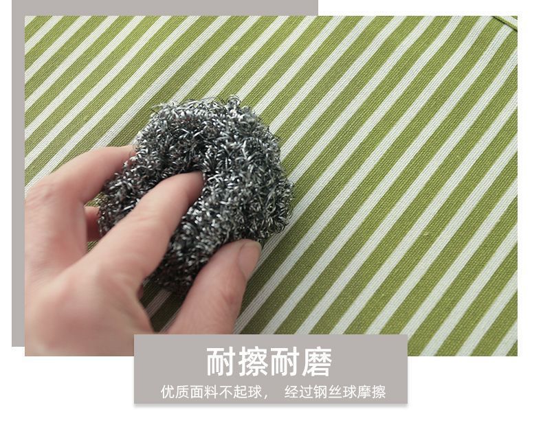 棉麻可调节条纹挂脖围裙薄款厨房家用做饭防油防污透气耐脏耐磨上班围腰新款时尚漂亮详情7