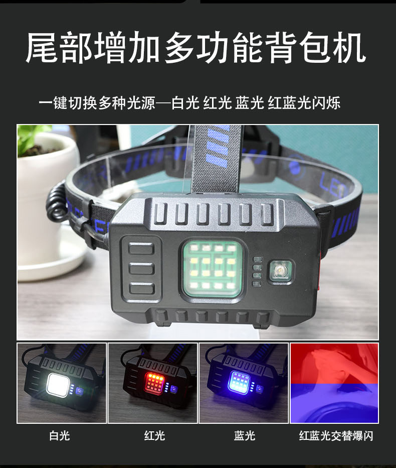 Crossover nuevo zoom de alta potencia láser blanco USB recargable aleación de aluminio al aire libre cabeza luz brillante luz de pesca lámpara minera pic 6