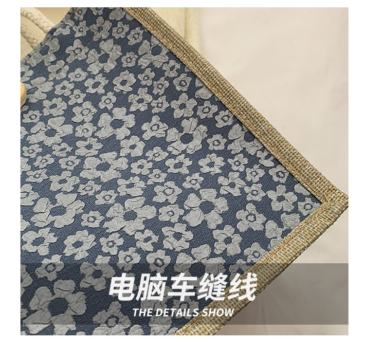 网红手提麻布包包女2023洋气上班外出手拎便当袋日系ins小挎包详情5