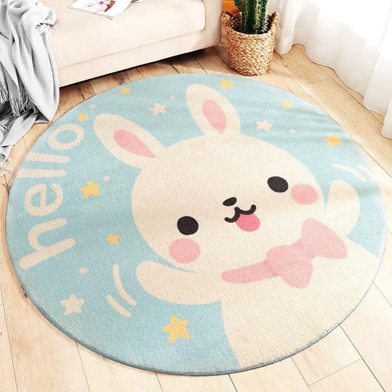 圆形卡通儿童房地毯可爱卧室床边毯爬爬垫防水加厚电脑椅地垫拼图地垫露营地垫镂空地垫塑料地垫 泡沫地垫组合地毯入户门地垫拼接详情22