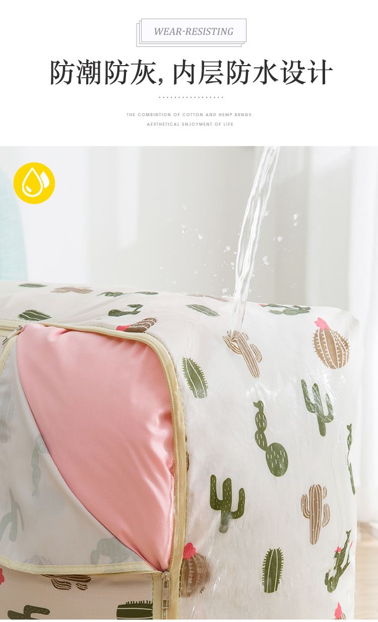 Oxford cloth quilt storage bag, large clothes bag, student hand luggage bag, moving packing bag pic 4