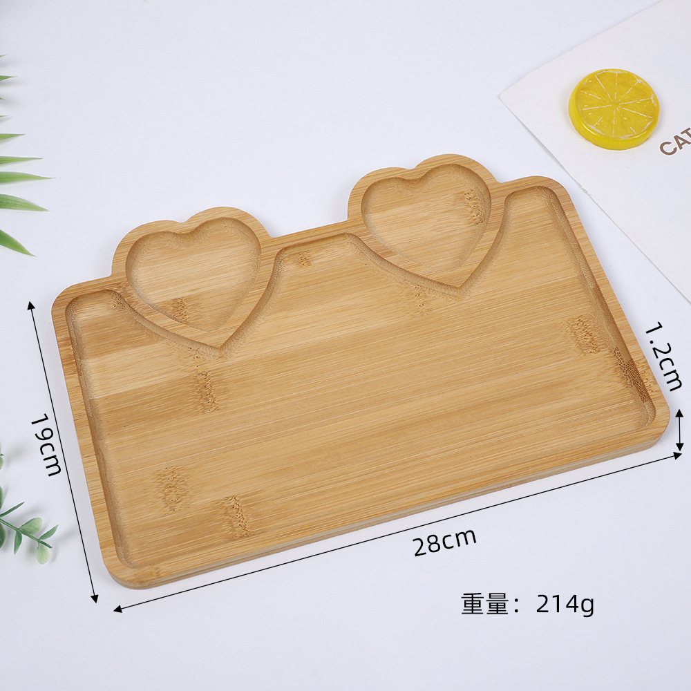 心形木制托盘仿木托盘木质工艺品激光雕刻订婚礼物详情1