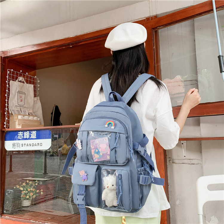 日系初高中生双肩包潮牌可爱小学生书包 韩版原宿ins风通勤背包女详情22