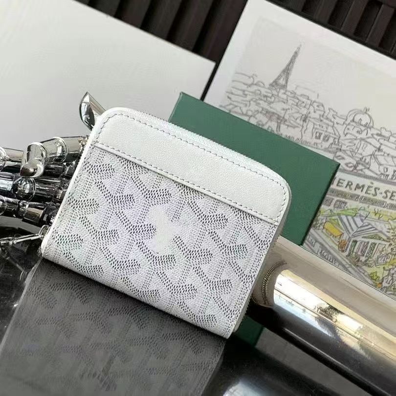 The new Goya Dogtooth zipper short wallet Y-letter coin purse with multi-functional card holder storage pic 10